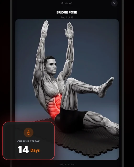 Guided session screen